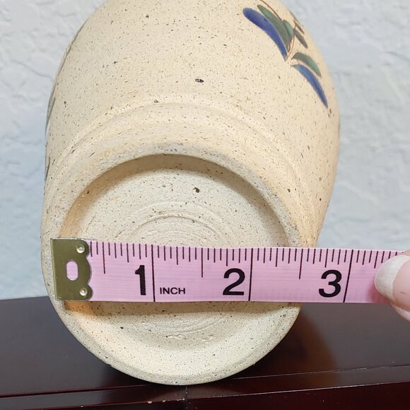 Hand Painted Tonala Mexican Pottery Floral Bird Vase - Picture 16 of 16